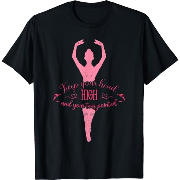 Ballet Dancing Ballerina Pointe Shoes Tutu Dress Dancer T-Shirt Black Small