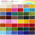 thumbnail image 4 of LotFancy 2mm Glass Seed Beads for Jewelry Bracelet Making Kit for Adults Ages 12+, 40000Pc 48 Colors, 4 of 8
