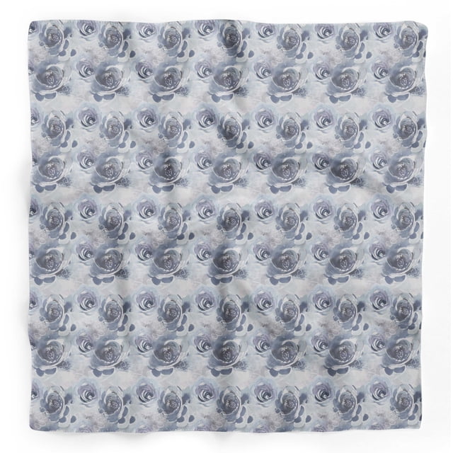 Bimba Foulard en Pure Soie à Imprimé Floral Austin Rose Violet, Foulard Tour de Cou, Bandanas d'Été pour Cheveux pour Femmes 40 x 40 Pouces