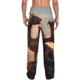 thumbnail image 7 of Salouo Sky Sunset Bronze Dragon Print Pajama Pants for Men, Lounge Pants Elastic Waistband Casual Men's sleepwear Loungewear Sleep Pajama Pant -XX-Large, 7 of 7
