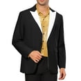 thumbnail image 1 of CHAQUETAS DE NEGOCIOS INSPIRADORAS CHIC para Hombres, Chaquetas Clásicas de Un Solo Botón con Solapa de Pico en Negro, 1 of 5
