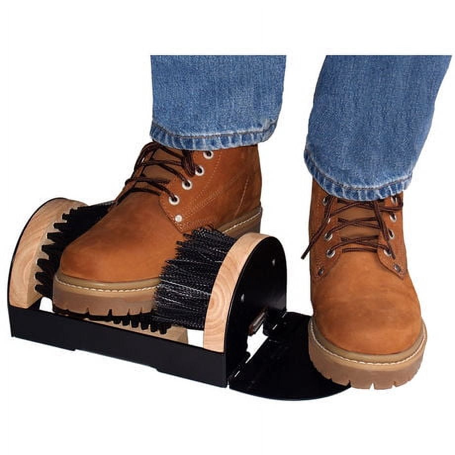 Herman Survivors Boot and Shoe Scrubber, Shoe Brushes, Hardwood, Steel, Yellow