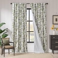 thumbnail image 1 of Cortinas jinchan 244x127 cm Blackout con Estampado de Hojas en Lino 2 Paneles, 1 of 8