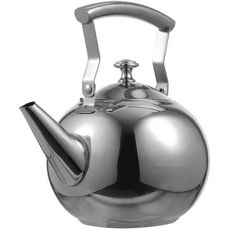 

UMMH 2. L Stainless Steel Tea Pot Stove Top Tea Kettle Antique Tea Kettle with Infuser Flat Bottom Kettle Warmer Teakettle for Stovetop