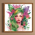 thumbnail image 1 of Pintura de diamante 5D DIY taladro parcial con forma especial mariposa elfo niña 30x30cm, 1 of 9