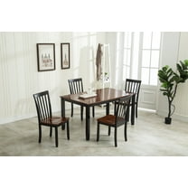 Boraam Bloomington 5-Piece Dining Set - Black/Cherry Finish