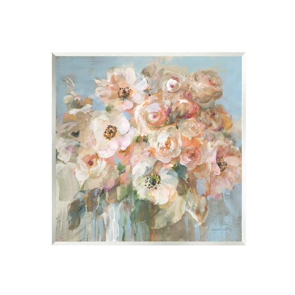 Stupell Industries Blushing Bouquet Pink White Floral Painting Unframed Art Print Wall Art, Design by Danhui Nai
