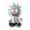 Blue afro-haired Rick, variant on Cute Anime Style Plush Doll, Kawaii Cartoon Character Stuffed Toy, Collectible Plush Figure for Desk Decor, Bedroom Decoration, Birthday Christmas Gift for Teens