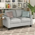 thumbnail image 2 of Tcbosik Love Seat Sofa ,Linen Double Seat Sofa Chair Two-Seater Sofa For Home Office Living Room (Light Gray), 2 of 9