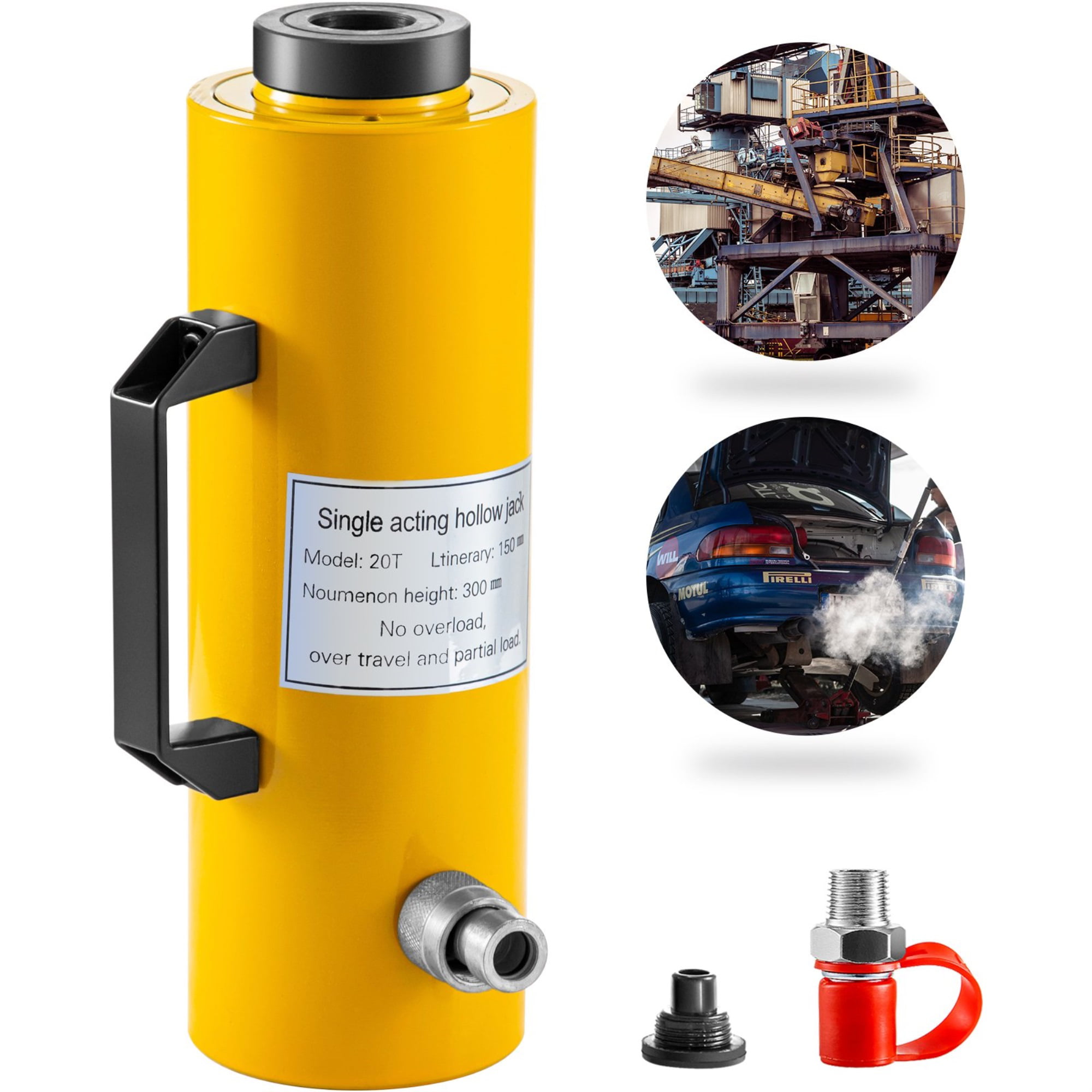 10 tons 6" Solid Hydraulic Cylinder Jack Durable Bending 150mm/6inch Stroke Ram 