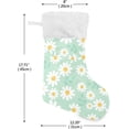 thumbnail image 2 of Coolnut Christmas Stocking Personalized Daisy Large Candy Stocking Hanging Gift Xmas Stockings Decoration 2PCS for Family Holiday Party Ornaments Decor Fireplace, 2 of 7