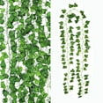 thumbnail image 1 of Fake Ivy Garlands Leaves Artificial Vines Faux Green Hanging Plants for Bedroom Wall House Decor Outdoor Wedding Photography Backdrops, Non-discoloring, 1 of 6