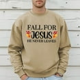 thumbnail image 2 of Ediodpoh Men's Hoodless Sweatshirt Fashion Plus Size Pullover for Thanksgiving Fall Oversized Holiday Logo Print Tops Hop Style Comfortable Sweatshirts Men Sweatshirts Khaki S, 2 of 5
