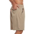 thumbnail image 1 of Pantalones cortos SPOSULEI para hombre, atléticos, de secado rápido, ligeros, color caqui, 1 of 7