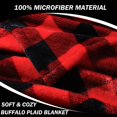 thumbnail image 2 of Lomyolo 60''x80'' Buffalo Plaid Twin Blanket for Couch Bed Flannel Fleece Christmas Red Black Checker Plaid Pattern Decorative Twin Blanket Super Soft Comfortable Lightweight Fuzzy Blanket, 2 of 5