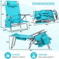thumbnail image 2 of Pirecart Low Backpack Beach Chair, Wide 25" Foldable Beach Chair with 5-Position Lay Flat & Headrest, Storage Bag, Cooler Pouch,Towel Bar, Sky Blue, 2 of 9