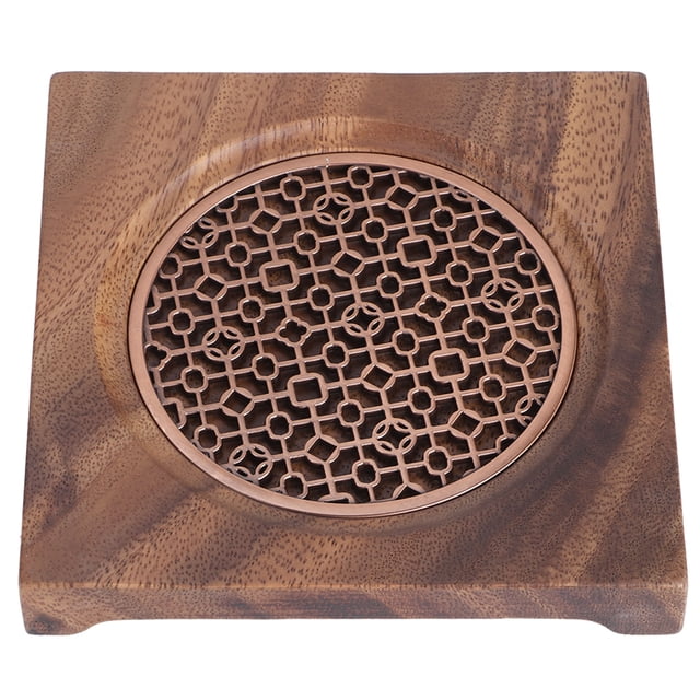 DEWIN Walnut Coasters, Household Innovative Walnut Square Teapot Mat Heat Insulation Coaster Tea Accessories Suitable for Living Room, Tea Room and Home Office