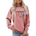 thumbnail image 2 of Womens Sweatshirt 2026 Spring Casual Crewneck Loose Pullover Vintage 1974 Print Long Sleeve Fall Basic Tunic Tops, 2 of 4