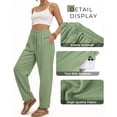 thumbnail image 5 of REDESS Pants for Women Wide Leg Apricot Linen Pants Summer Casual Flowy Pants with Pocket,XS-XL, 5 of 5