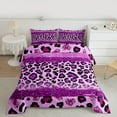 thumbnail image 2 of Homewish Modern Glitter Fashion Bedding Comforter Set for Kids, Mystic Purple Leopard Print Twin Comforter Sets, Cheetah Animal Reversible Bedding Set, Ultra Soft Bedroom Decor, 2-Piece, 2 of 8