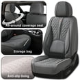 thumbnail image 4 of Car Seat Cover for Jeep Grand cherokee 2018, Gray Car Seat Covers, Leather 5 Seats Full Set Anti-Slip Suitable for All Seasons, Pet Car Seat Covers, 4 of 9