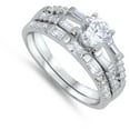 thumbnail image 4 of CHOOSE YOUR COLOR Clear CZ Cutout Ring .925 Sterling Silver Band White Jewelry Female Size 6, 4 of 4