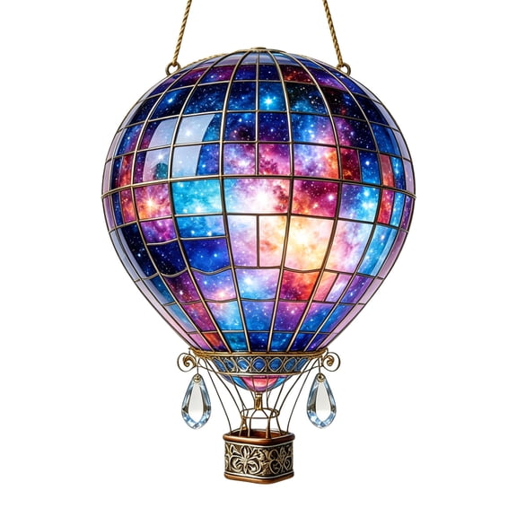 LLDYYDS Hot Air Balloon Solar Pendant With Flickering Flame Solar Hot Air Balloon Acrylic Outdoor Hanging For Garden Patio Porch Yard Party One Size