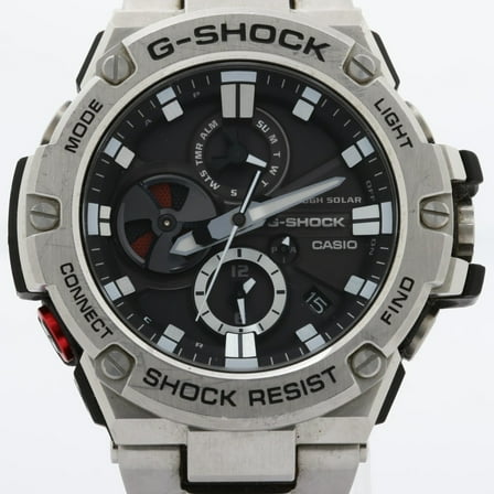 Pre-Owned CASIO GSHOCK GSTEEL GSTB100 Series Men's Analog Watch with Black and Silver... (Good)