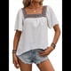 thumbnail image 3 of Camisas Mexicanas para Mujer, Estilo Bohemio, Bordadas, de Corta con Mariposa y Cuello Cuadrado, Blusas Holgadas. M, 3 of 10