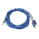thumbnail image 2 of Cable de audio estéreo azul trenzado de 3,5 mm (1/8") a 2 RCA macho 5m, 2 of 9