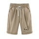 thumbnail image 2 of Puntoco pantalones cortos de verano para mujer pantalones cortos estampados ajustados de cintura alta con bolsillo, pantalones cortos deportivos elásticos, pantalones cortos Características, 2 of 6