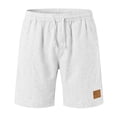 thumbnail image 6 of YNGKMEA Men's Linen Shorts Lightweight Breathable Casual Elastic Waist Drawstring Shorts for Men Summer Beach Vacation Yoga, 6 of 7