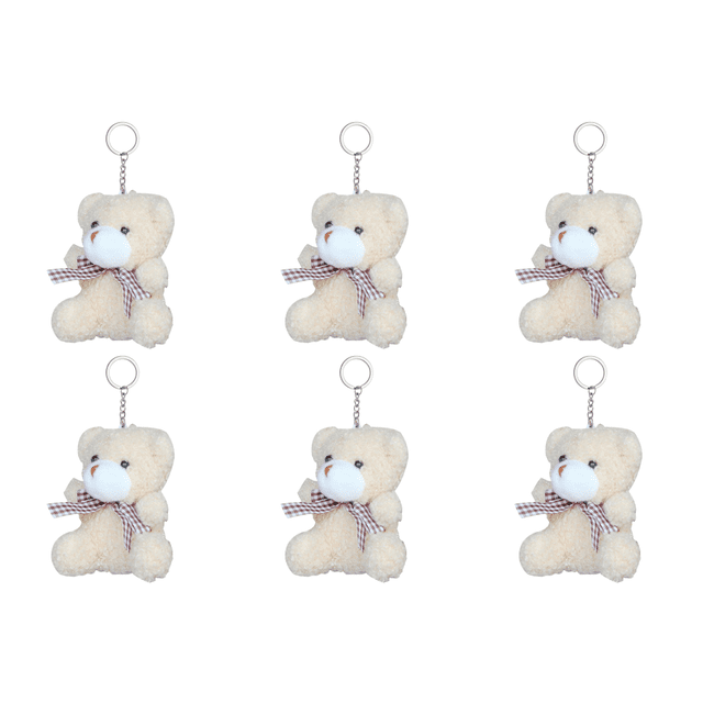 Llavero Con Muñecos Oso Peluche Bolso Dibujos Animados Bonitos para Mujeres Y Niñas (marrón Claro)