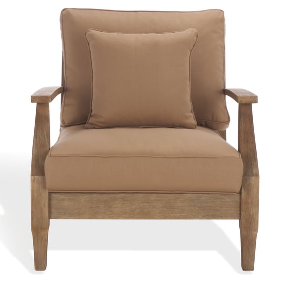 Safavieh Couture Martinique Coastal Patio Armchair, Natural/Brown