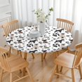 thumbnail image 3 of Schnauzer Dogs with Paw Round Fitted Tablecloth with Elastic Edge,Dining Table Cover Waterproof,Outdoor Round Tablecloth for Camping,Dining,Indoor and Outdoor, 3 of 7