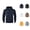 Navy, variant on Men's Pullover Solid Color Casual Sports Loose Trend Long Sleeve Hooded Sweatshirt Man Men Cotton Hooded Sweatshirt