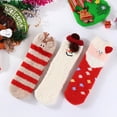 thumbnail image 4 of Calcetines de mujer de vellón de coral con dibujos tridimensionales, calcetines navideños para el suelo, calcetines de felpa cálidos y gruesos para otoño e invierno, 4 of 7