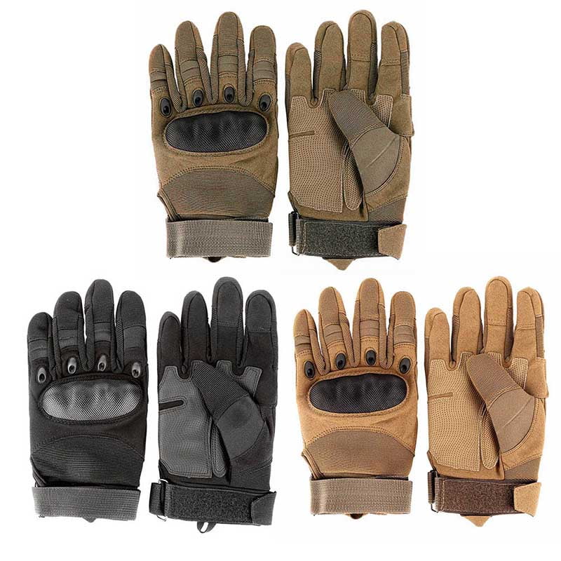 Mancro Nylon Mens Hiking Gloves Sensitive Touchscreen Genuine Leather Palm Thin Fleece Lined