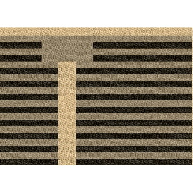 Ahgly Company Tapis d'Intérieur Lavables en Machine Rectangle Transitionnel Peru Brun, 7' x 9'