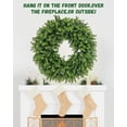 thumbnail image 7 of 2Pcs Wreaths 26" Boxwood Wreath for Front Door, Faux Round Boxwood Wreath, All Season Outdoor & Indoor Window, Porch Wall Decor. Day Farmhouse Wedding Home Greenery Decoration., 7 of 7