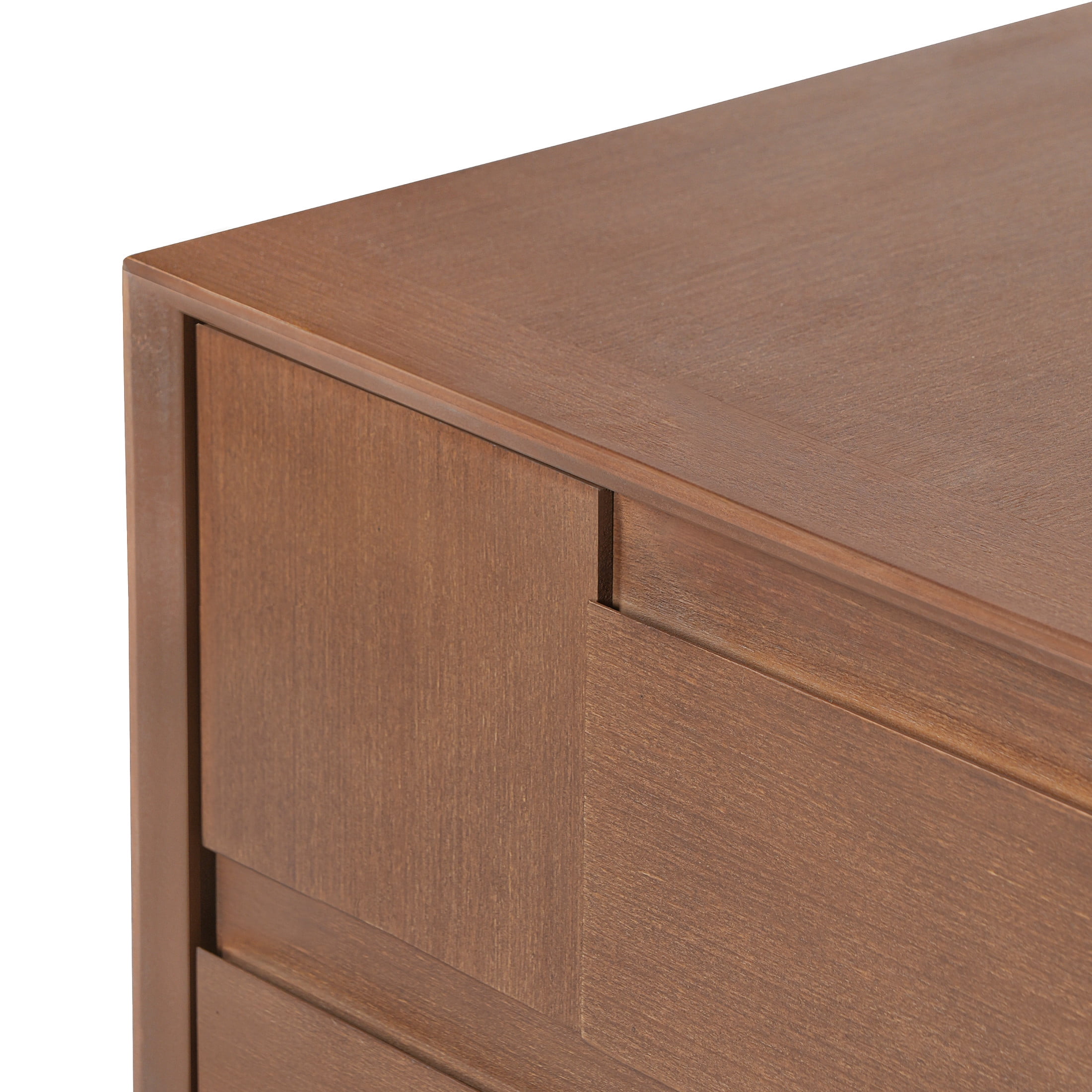Christopher Knight Home Modern Mid-Century Nightstand with 2 Drawers, Unique Geometric Design, Brown, Set of 2