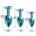 thumbnail image 3 of Nixie Plug Anal en Aluminium Orné de Bijoux en Métal, Bleu, 3 of 4