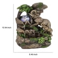 thumbnail image 5 of Fuente de sobremesa Benzara ECI con forma de elefante, 28 cm, luz LED, 5 of 5