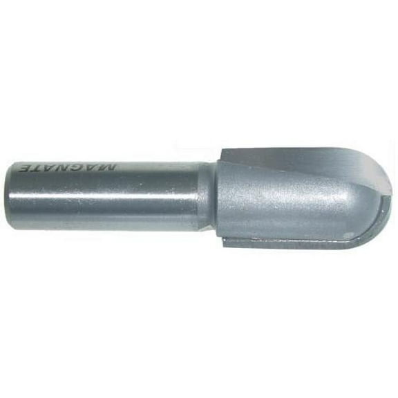 Magnate 1511 Extra Deep Core Box Carbide Tipped Router Bit - 3/4" Cutting Diameter, 1-1/4" Cutting Length, 3/8" Radius, 1-1/2" Shank Length