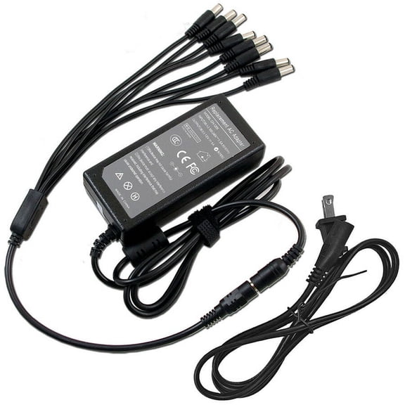 12V AC Adapter Charger  8 Split Power Cable For Samsung SDH-C75080 Security DVR