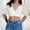 003 White, variant on Women's Floral Embroidery Mesh Lace V Neck Long Sleeve Crop Top