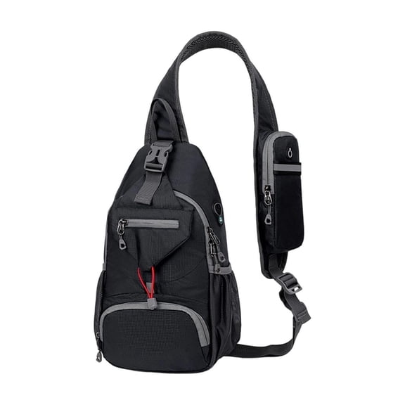 Lksixu Small Sling Bag for Men & Women, Oxford Cloth Crossbody Backpack with Phone Pack, Lightweight Anti-Theft Shoulder Bag, Water-Resistant Chest Bag Casual Fanny Pack for Travel Hiking Workout
