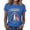 Blue, variant on Minjewel 4th of July Shirts Women, Round Neck Printed Pullover, 250 Years America Liberty Patriotic Letter Casual Tee,Red L