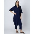 thumbnail image 3 of Moomaya Exclusive, Loosefit Kurta and Pants Set, Soft and Comfy Viscose Coord Set With Pockets, 3 of 9