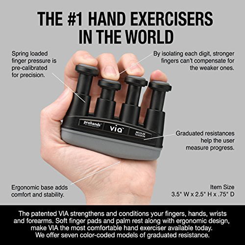 Choose from 5 grip strengthener levels Gripmaster Pro Hand and Finger Exerciser